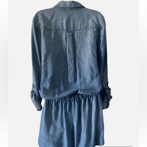 Splendid Super Soft Denim Button-Up Romper Sz:Med - Picture 4 of 13